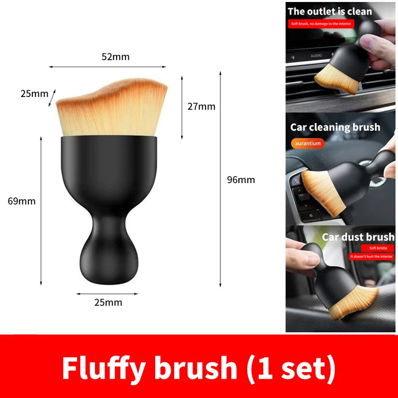 Sweeping Dust Soft Brush Car Wash Tool Artifact Car Interior Gap Dust Brush Air Outlet Cleaning Brush