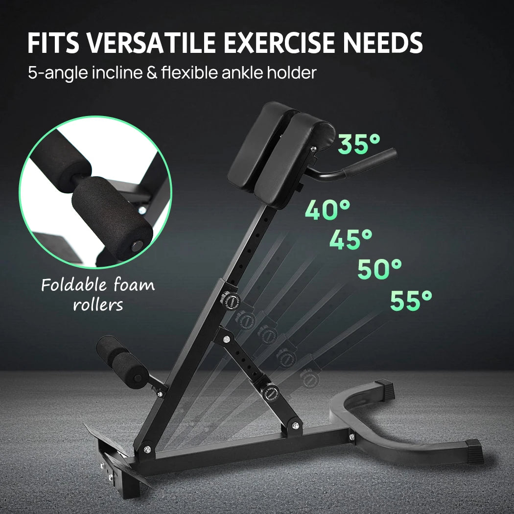 PORIYA Roman Chair for Hyperextension  Core Workouts  Adjustable Home Gym Bench
