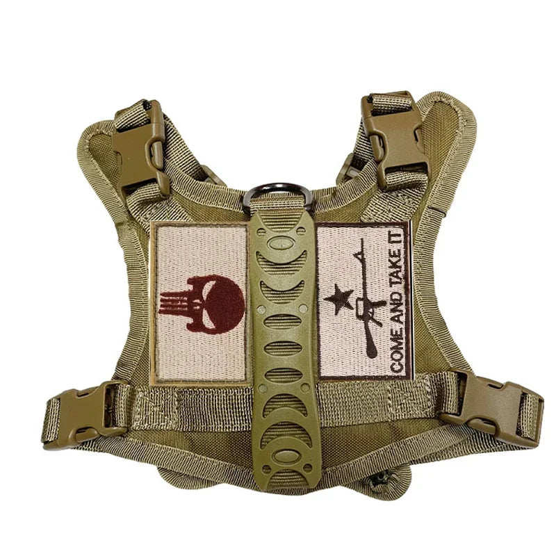 Cat Puppy Tactical Vest Training Harness Adjustable Military Outdoor Working Cat Harness  Dog Accessories for Small Dogs