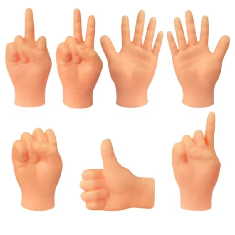 Small Hands Finger Puppet Set, 7/3/2PCS Mini Hands Rubber Funny Mini Hands,Birthday Party Magic Techniques Pet Game Party