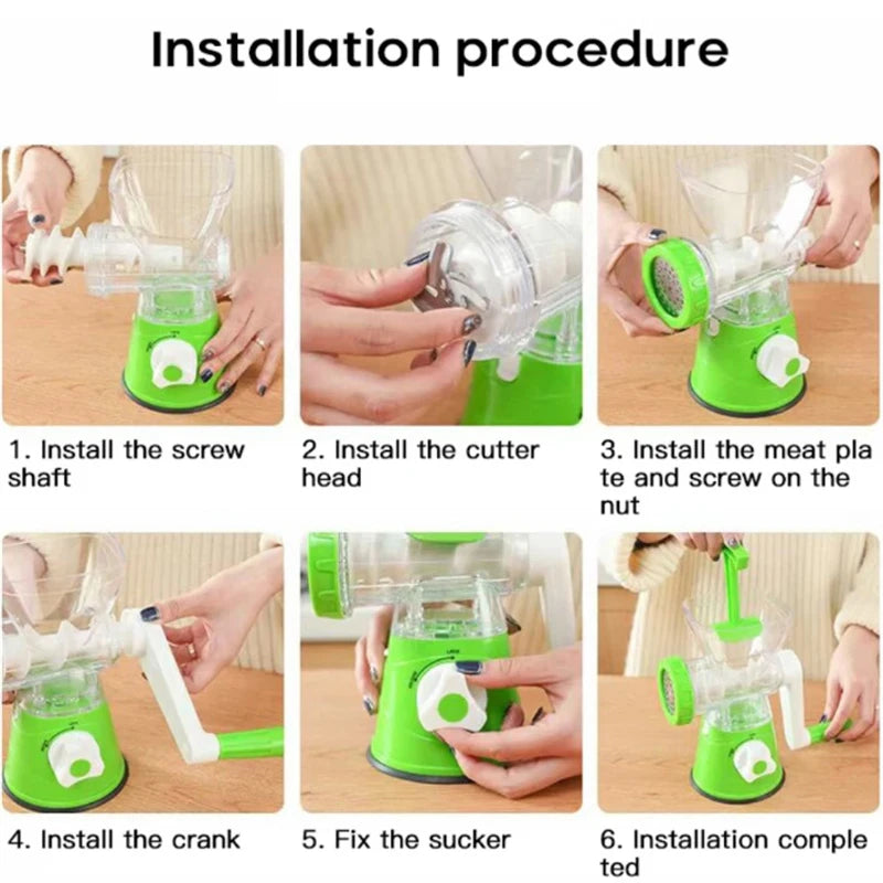 Meat Grinder Manual Processors Food Mincer Kitchen Machine Sausage Maker Stuffer Vegetable Chopper Blender Household Enema Tool