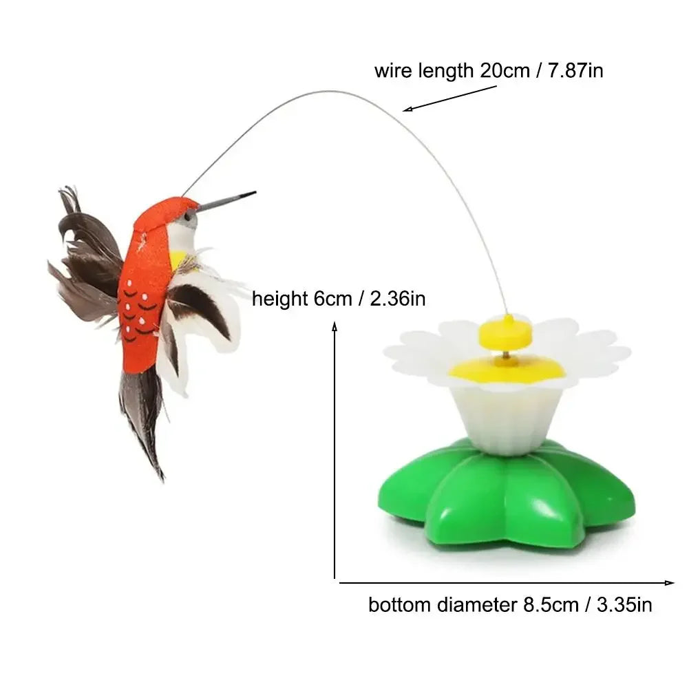 Electric Butterfly Cat Toy Shake Rotating Flying Automatic Humming Bird Intelligence Training Funny Pet Toys Random Color