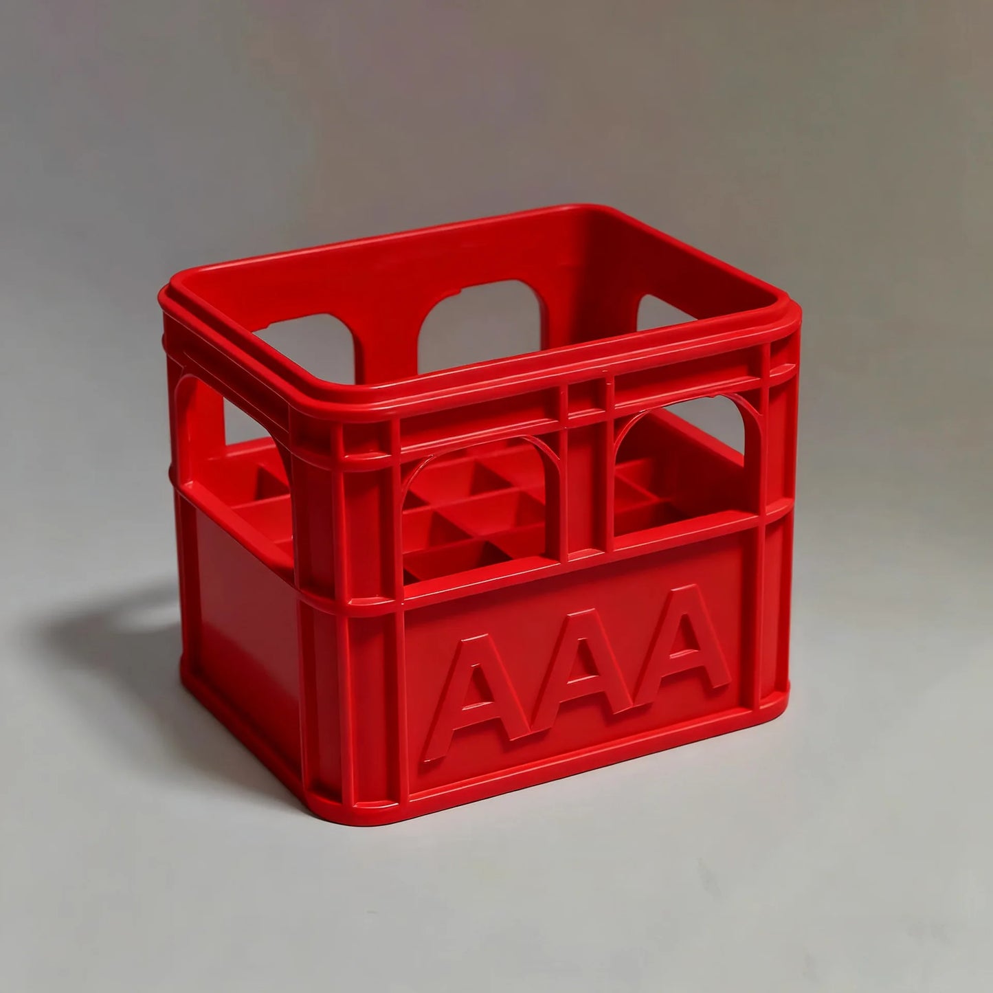 3D printed beer crate style stackable battery storage box, AA and AAA sizes, 18650 21700 9V.