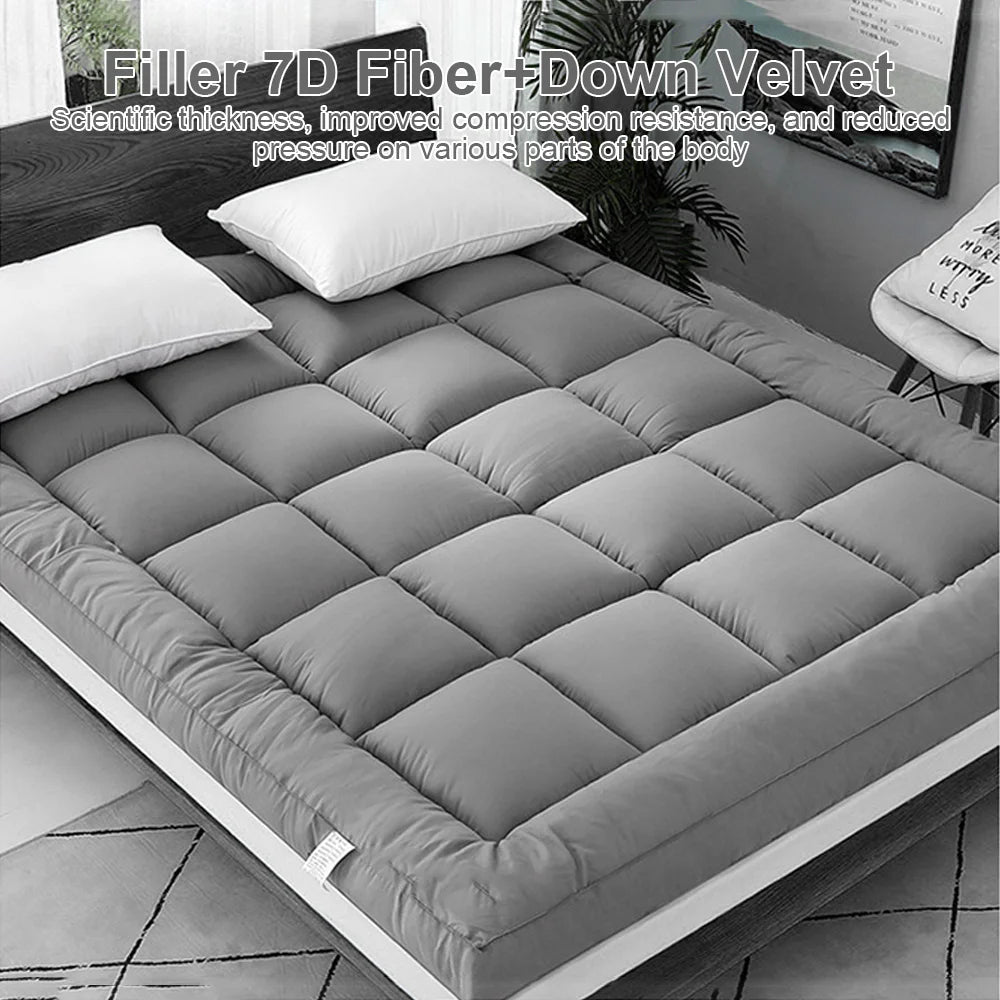 10CM Bedding Luxury Pillowtop Mattress Topper Mat Pad Protector 2024 – ALL SIZES