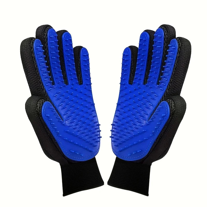 2pcs Pet Grooming Gloves, Deshedding and Massaging Grooming Gloves, Suitable for Dogs and Cats as a Tool for Removing Loose Fur