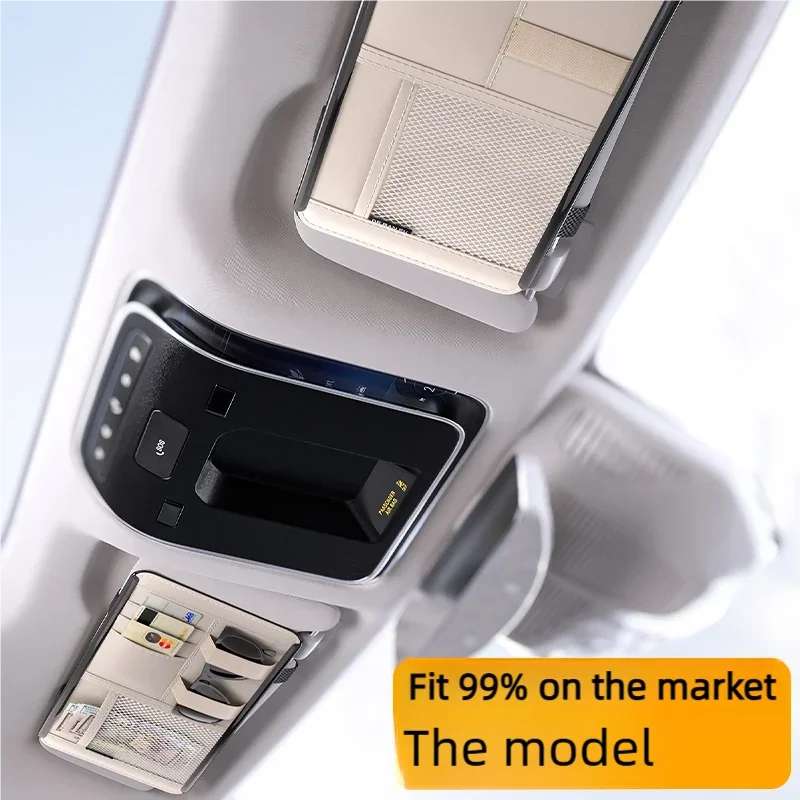 High-Quality 2025 New Car Sun Visor Storage Bag And Eyeglass Storage Clip for Automobile Interior Organization