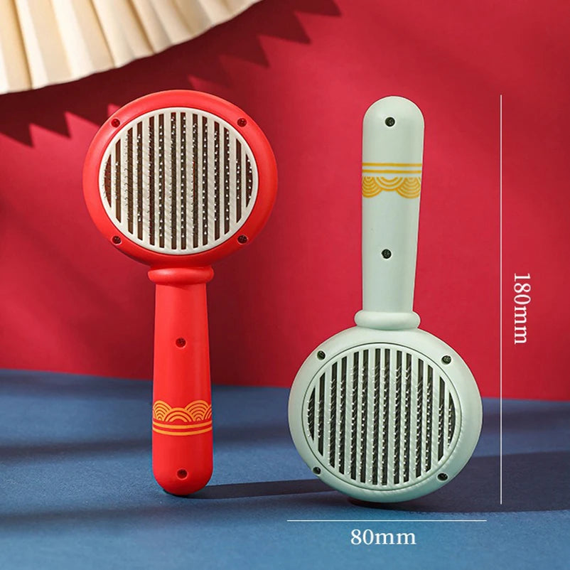 Chinese Style Trendy Pet Brush Cat Hair Removal Needle Comb Anti-Static Brush for Pet Grooming Tools