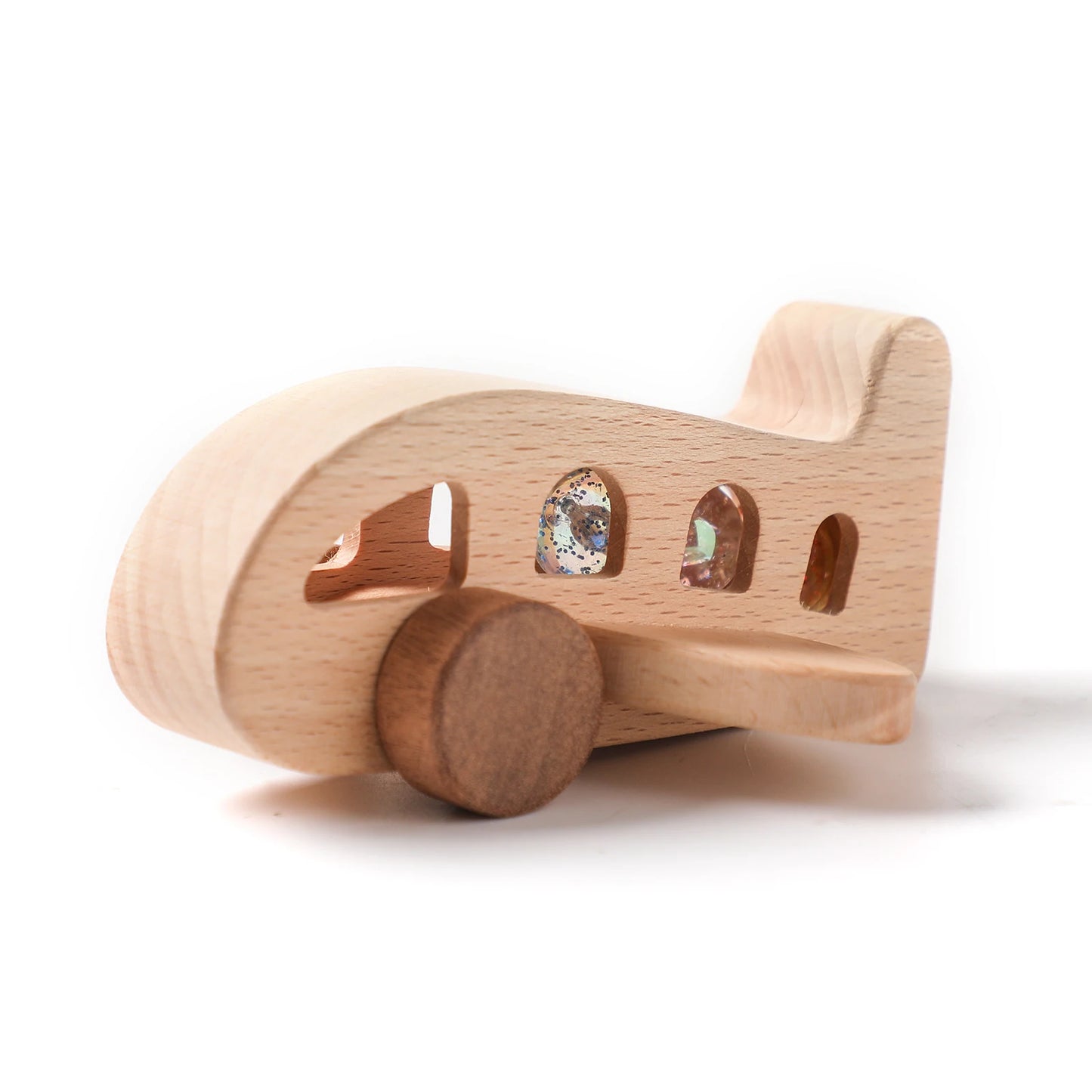 Wooden Toys Plane Helicopter Bus Boat Montessori Education Toys for 1 Year Old Wooden Transportation Blocks Cartoon Cat Toys