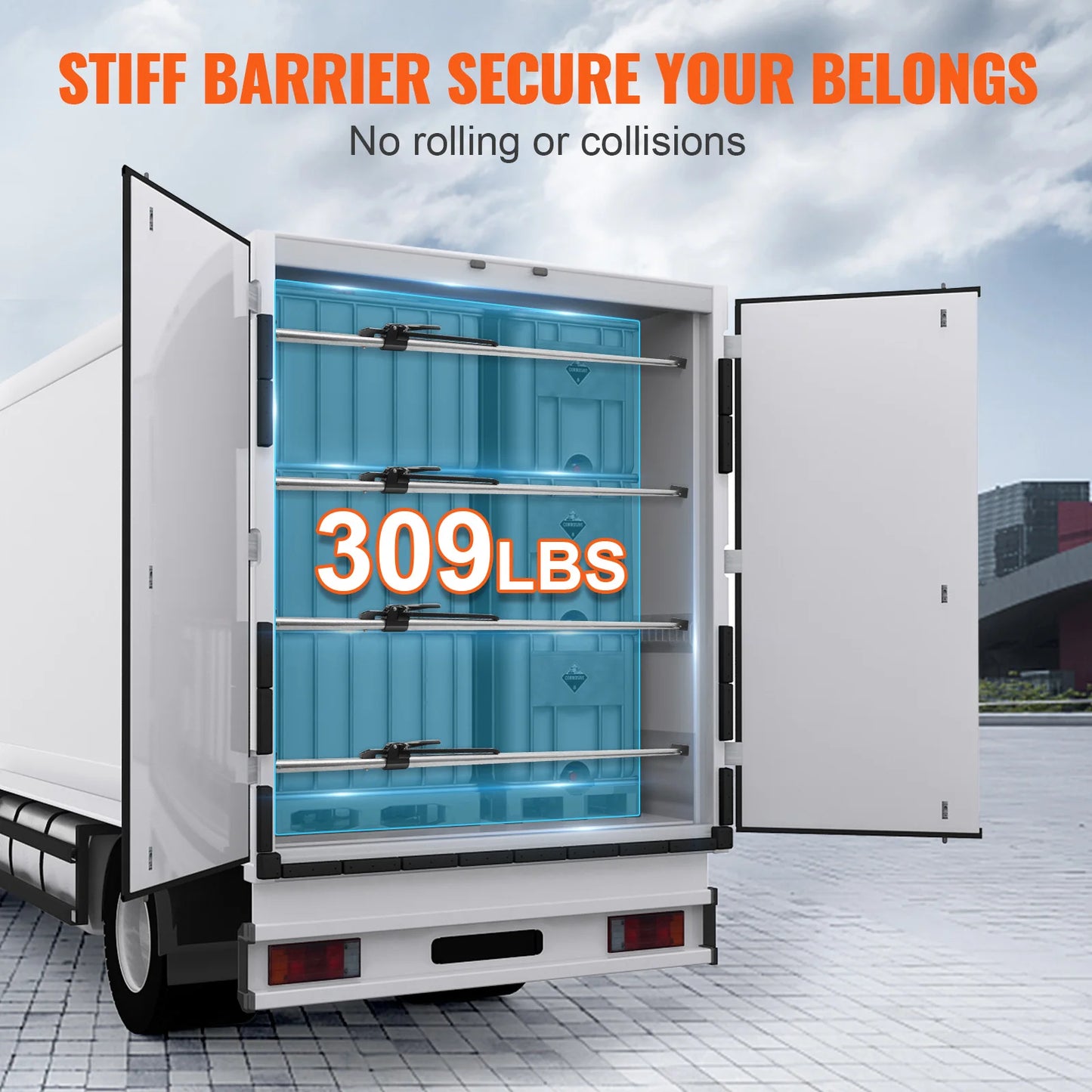 SucceBuy Cargo Bar Truck Bed Bar Adjustable from 40"- 73" Heavy-duty Steel Cargo Stabilizer Bar with 220 lbs Capacity for Pickup