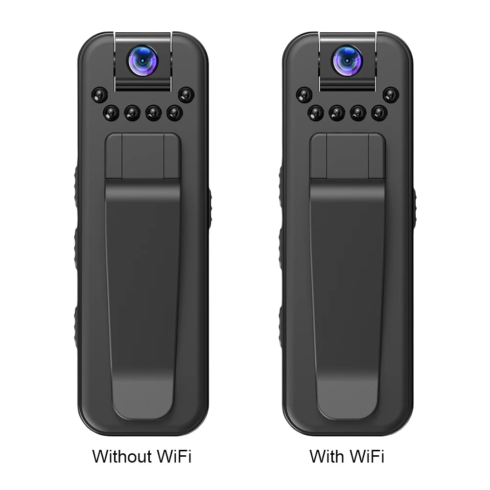 HD 1080P Mini Camera WiFi Infrared Night Vision Portable Digital Video Recorder with Back Clip Police Body Cam Motion Detection