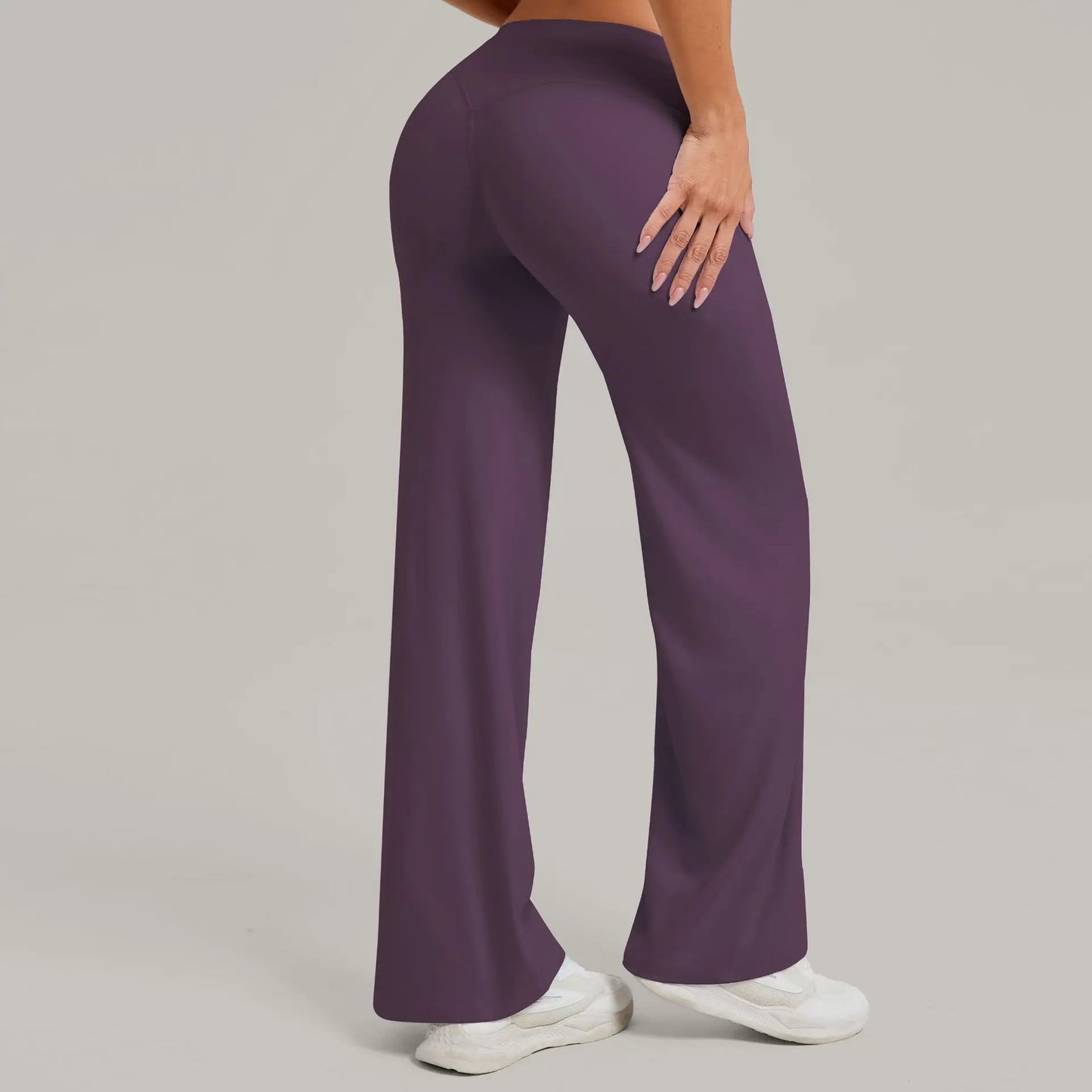 Women's Pilates Yoga Pants Sports Fitness Flared Peach Hip-lifting Leggings Outdoor Workout Training Running Casual Trousers
