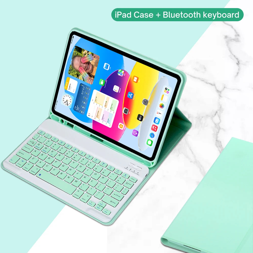 Keyboard Case for iPad 11th Gen (A16) 11 lnch 2025,Detachable Keyboard for iPad 10th Gen 10.9 lnch 2022 with Pencil Holder
