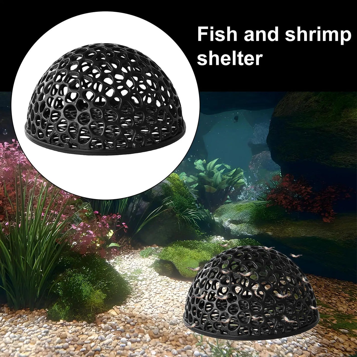 Plastic Hollow Small Fish Shrimp Hiding Shelter Aquarium Decoration Betta Resting Place Cave Hiding Tools Supplies For Tank