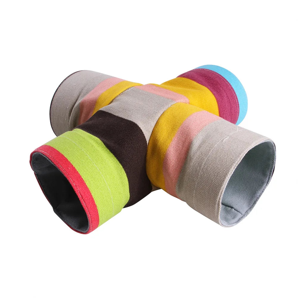 Small Pet Canvas Play Tunnels Guinea Pig Toy Ferret Tubes For Hedgehog Hamster