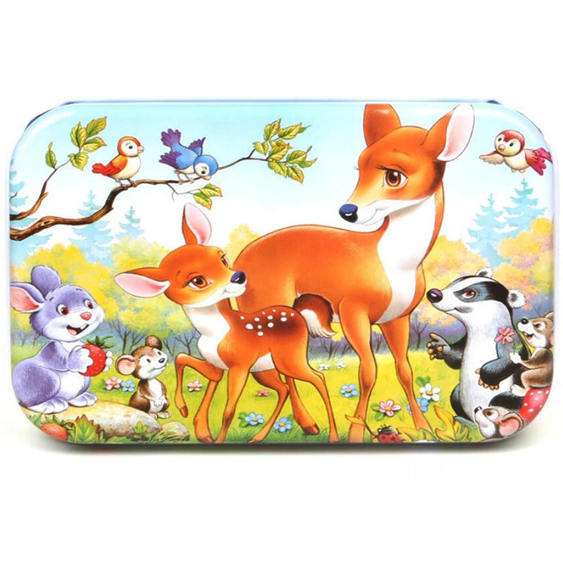 1pc 60piece Jigsaw Puzzle for Kids Educational Toys Children Cartoon Animal Puzzles Intellectual Development Montessori Games