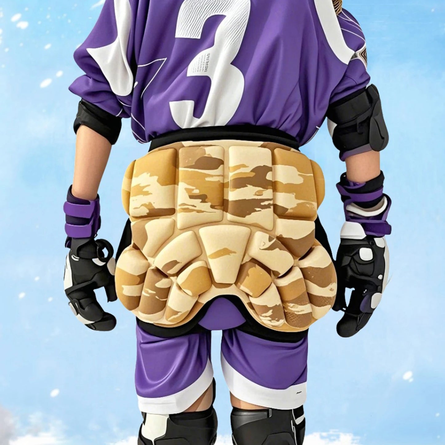 Ski Hip Protection Pads Thickened Single Board Hip Protectors Skating Butt Protection Shorts for Roller Skating/Skateboarding