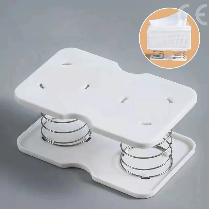 Automatic Tissue Box Tissue Dispenser Spring Tissue Holder Lifting Tissue Box Wet Tissue Box Double Spring Lifting Bracket