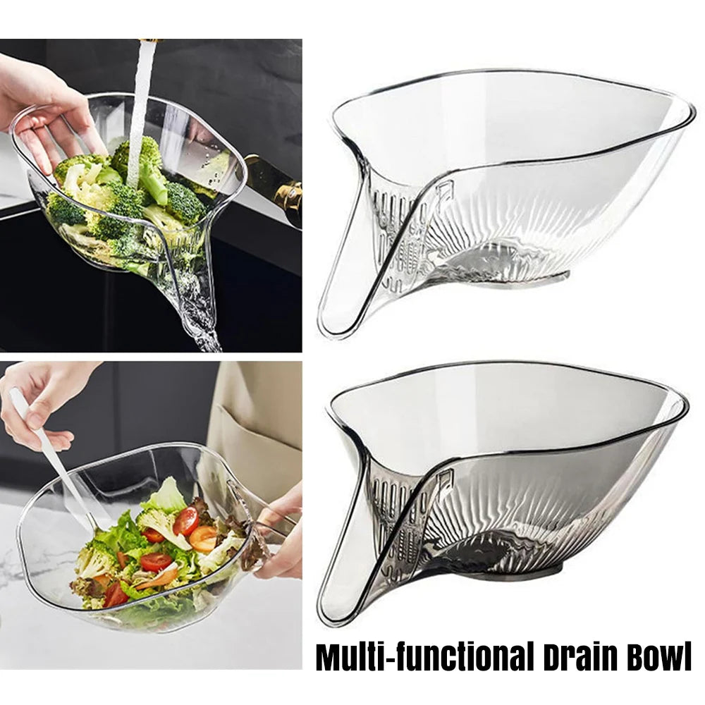 Multifunction Drain Bowl Strainer for Kitchen Washing Vegetable Fruit Basket