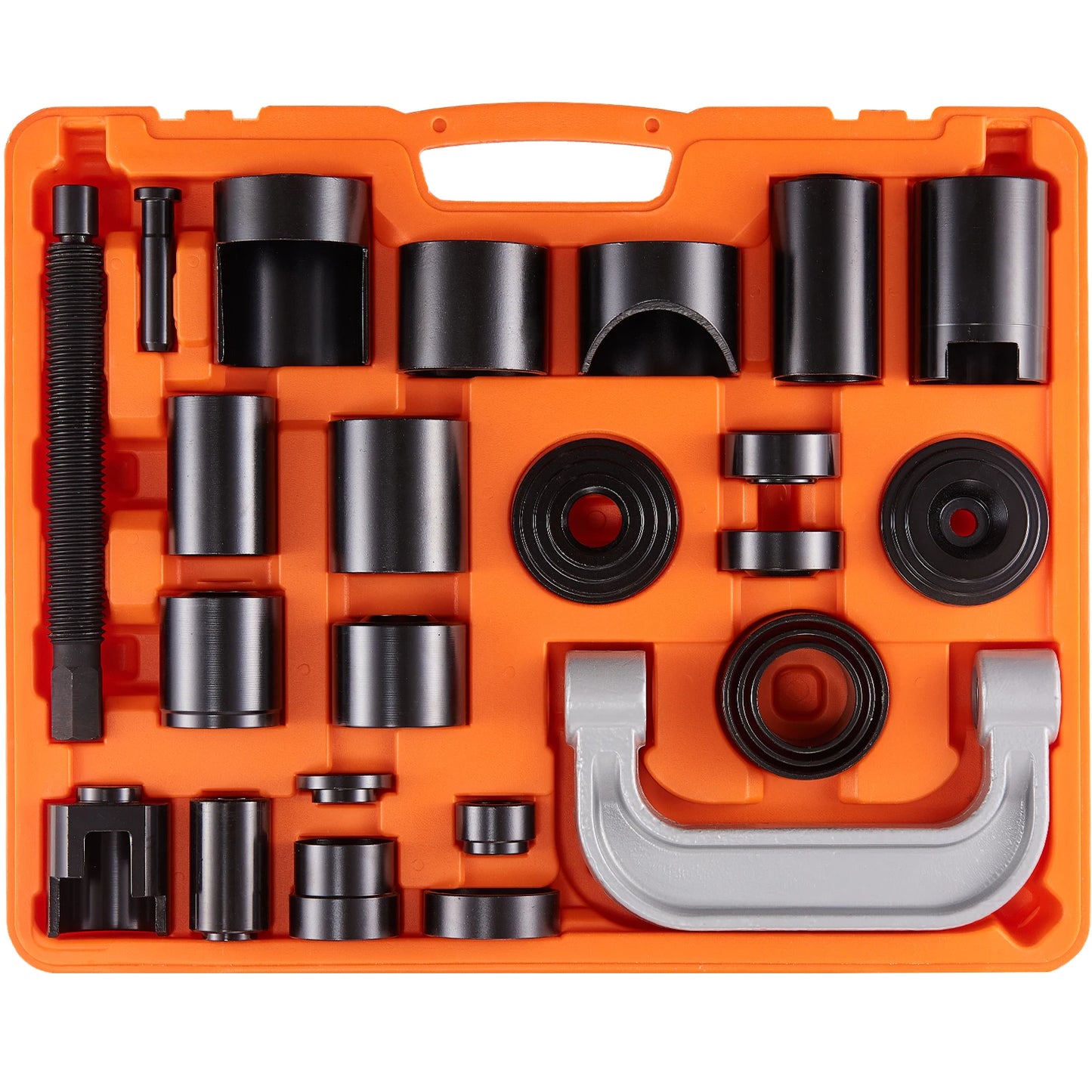 SucceBuy 25/23/21/10 PCS Ball Joint Press Kit C-press Ball Joint Tools Steel Brake Anchor Pins Press and Removal Tools with Case