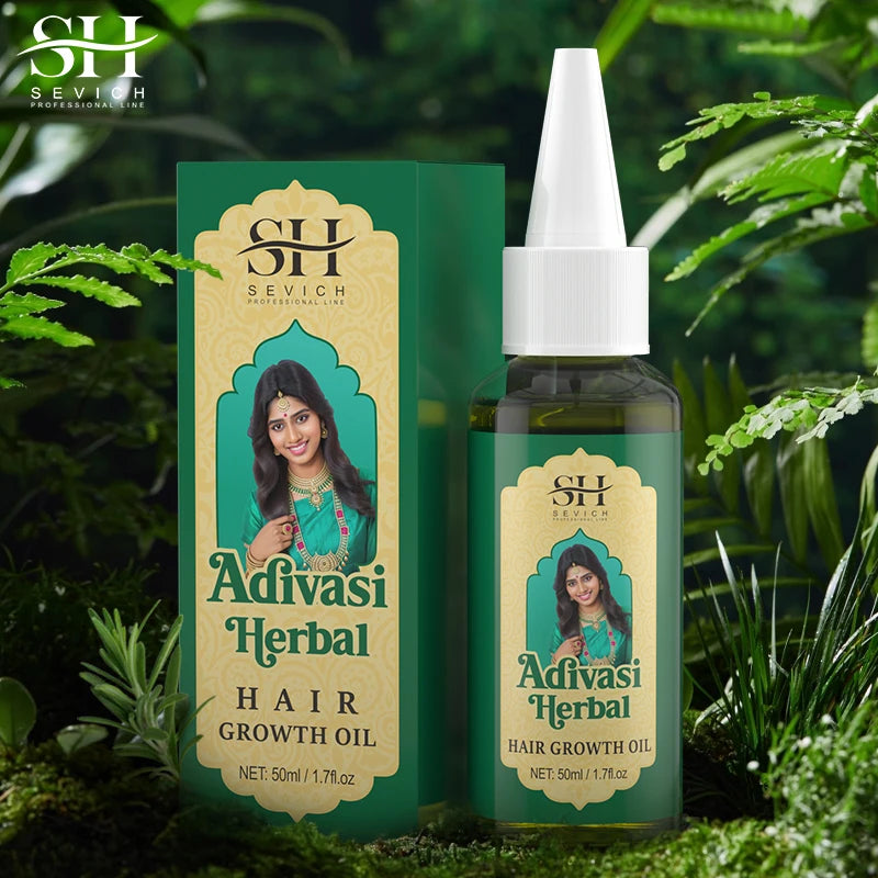 Ayurvedic Hair Growth Oil Adivasi Organic Hair Growth Serum Pure Plant Hair Growth Oil Anti Hair Loss Fast Regrowth Haircare