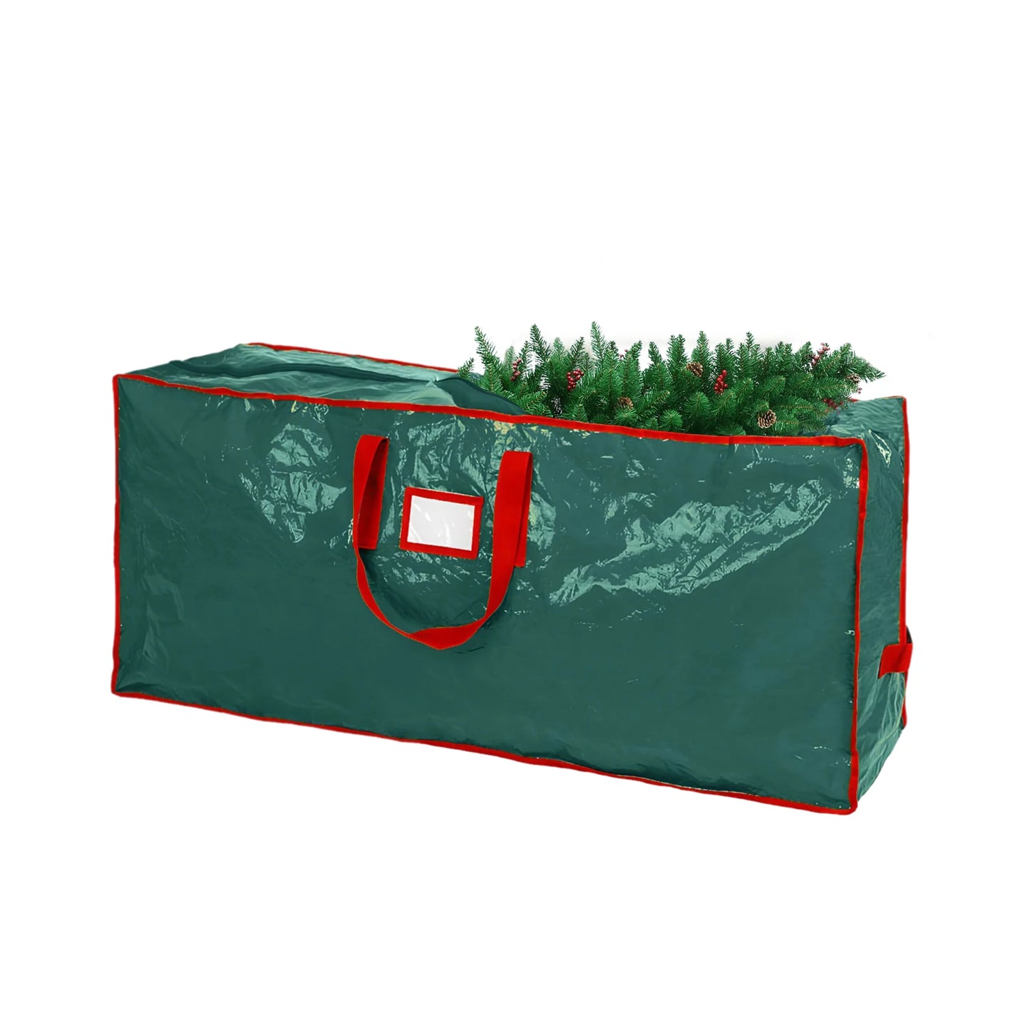 PE Xmas Tree Storage Bag w/ Handle Waterproof Fold Tree Package Bag (122 Green)