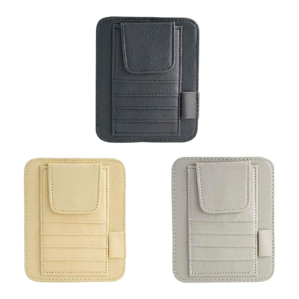 Visor Storage Multi-Pocket Car Sun Visor Document Storage Multi-functional Pen Card Glasses Clip Holder Organizer Interior Acces