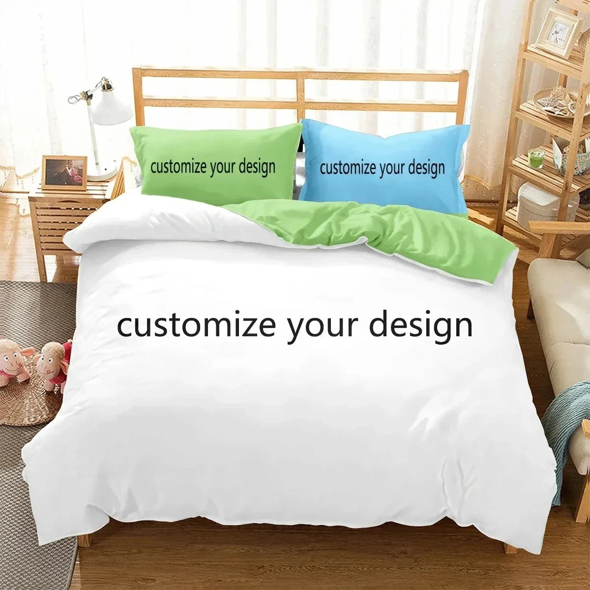 Customized Design Photo Logo Duvet Cover Set Boys Adults Kids Gift Custom DIY Bedding Set Queen King Size Personalized Bet Set