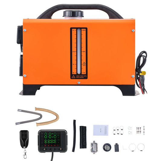 SucceBuy Diesel Air Heater 8 kW DC12-24V Fast Heating Diesel Parking Heater with Remote Control and Digital Display for RV Truck
