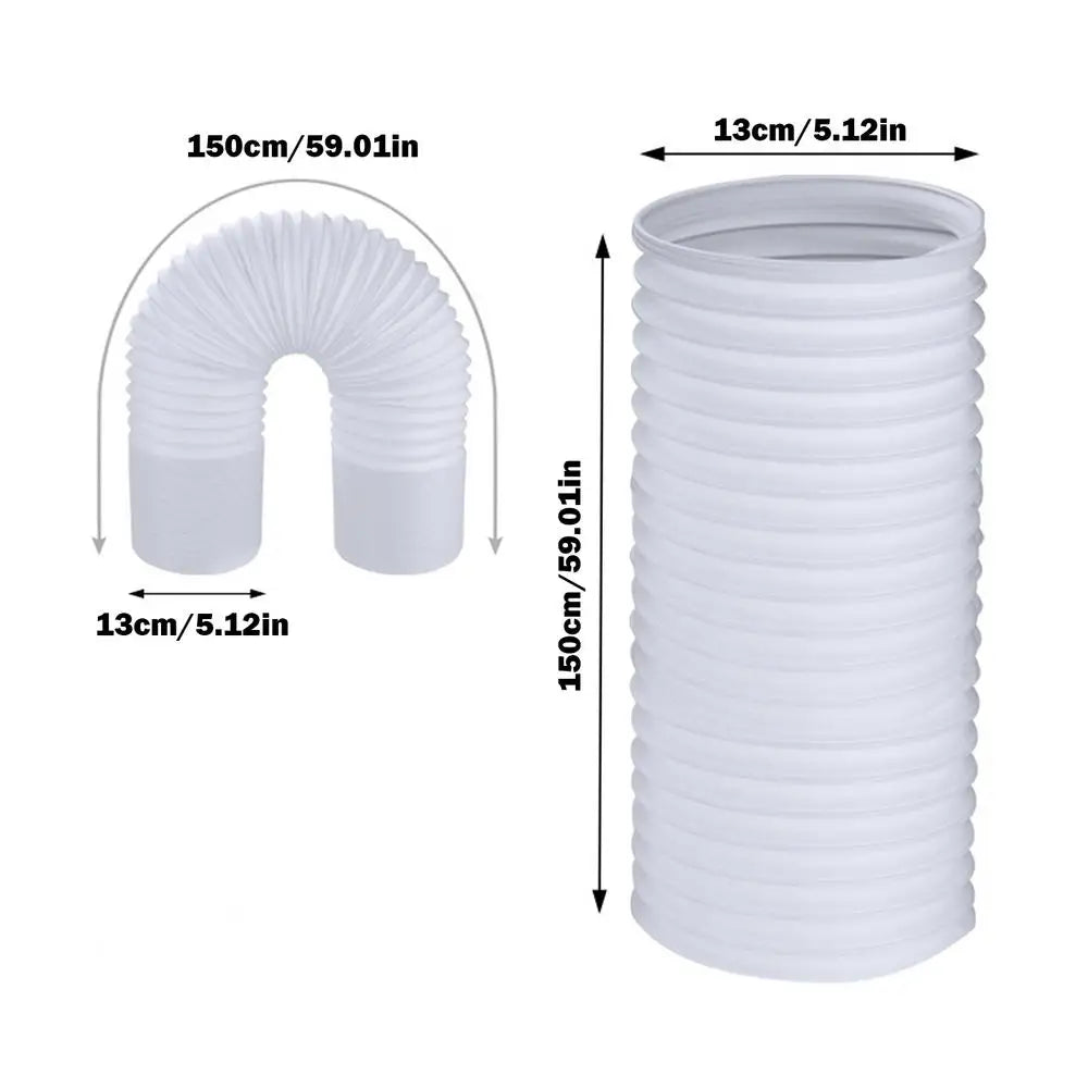 Portable Air Conditioner Hose  150/130mm Diameter Anti-Clockwise Thread,Length up to 300mm AC Hose for Tent RV Window Outdoor