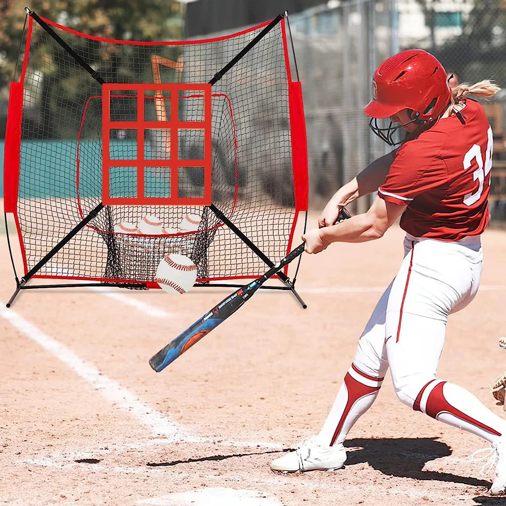 Baseball Practice Net Adjustable Baseball Softball Pitching Target Practice Accuracy Training Throwing for Baseball Softball Net