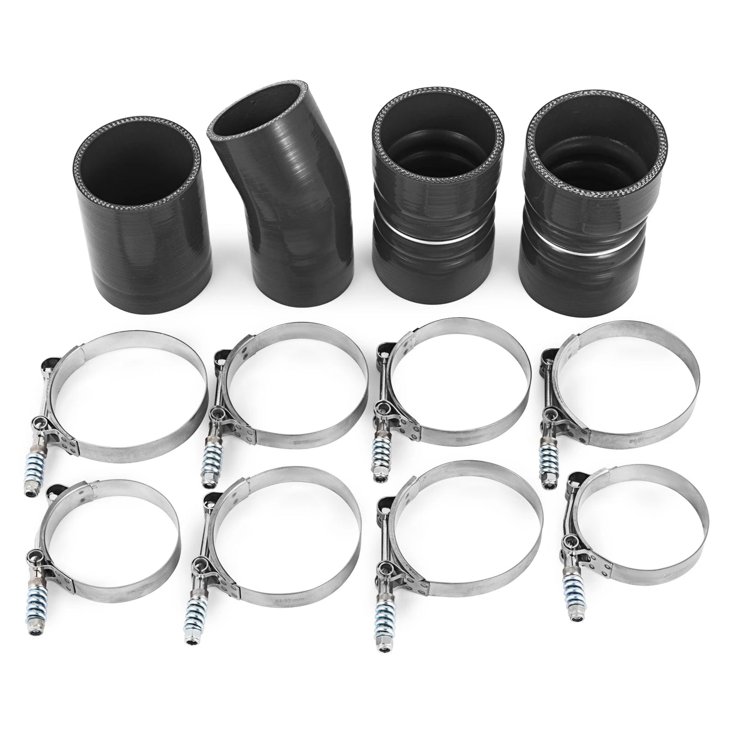 SucceBuy Red/Silver Silicone Turbo Intercooler Pipe Boot Kit CAC Tubes Piping Boost Hoses Kits for 03-07 Ford 6.0L Powerstroke