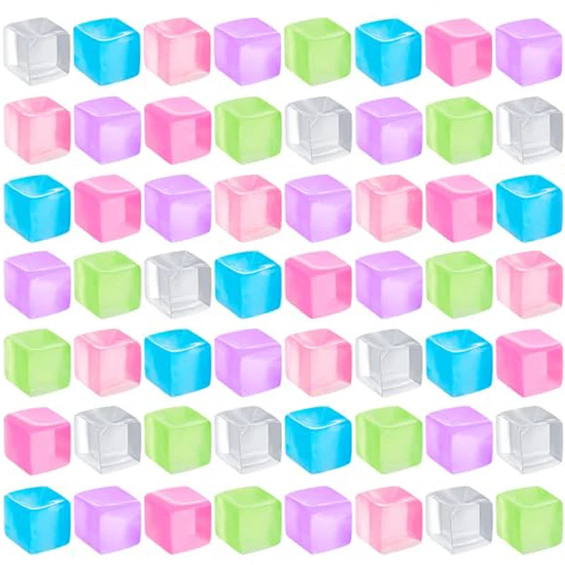 10/30/50PCS Ice Cube Square Sensory Toy Stress Ball Mochi Squishies Squeeze Toys for Adults Kids Summer Toys Party Favors