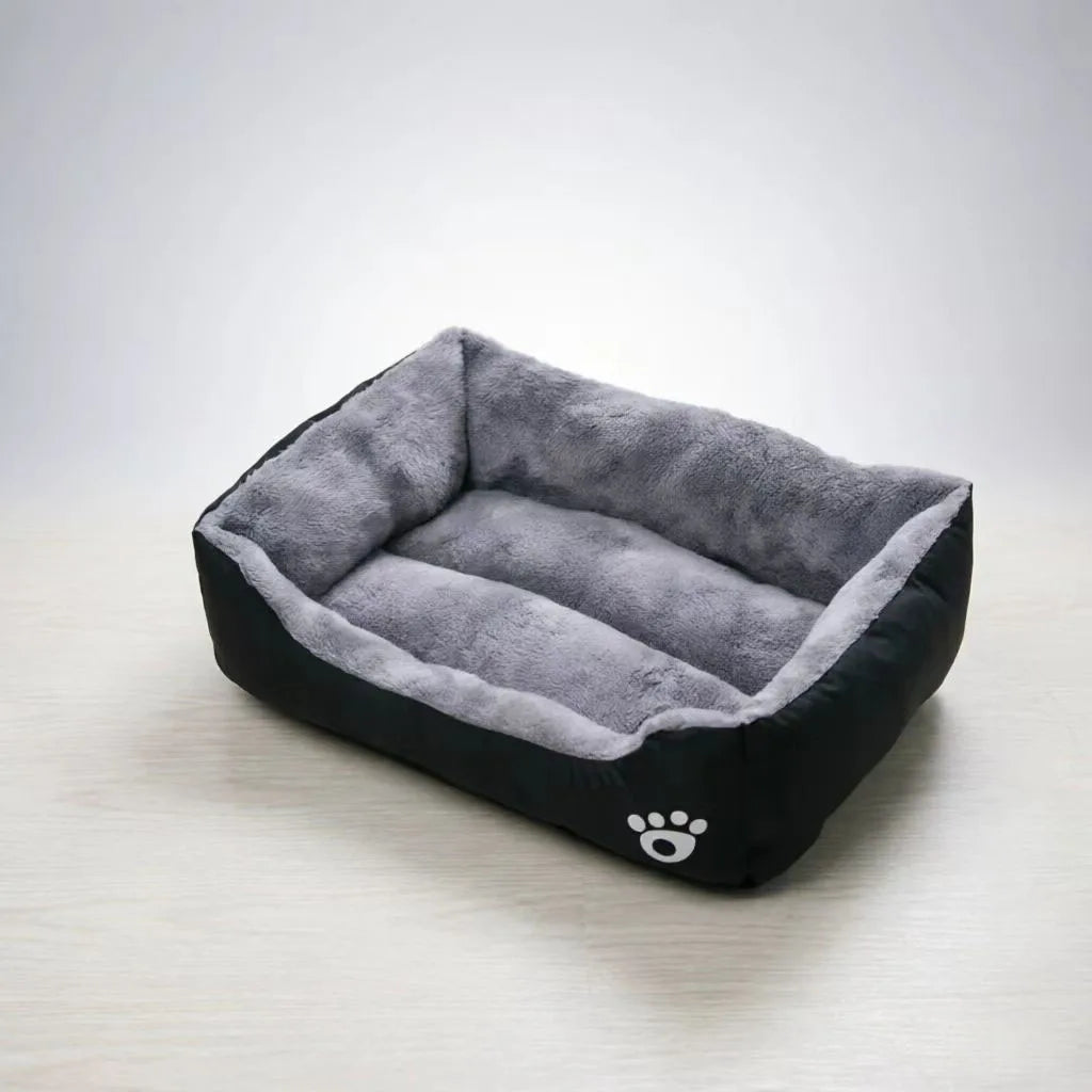 Soft Plush Rectangular Dog Bed, Anti-Slip Warm Pet Sofa for Cats & Small Dogs, Corduroy Nest Cushion