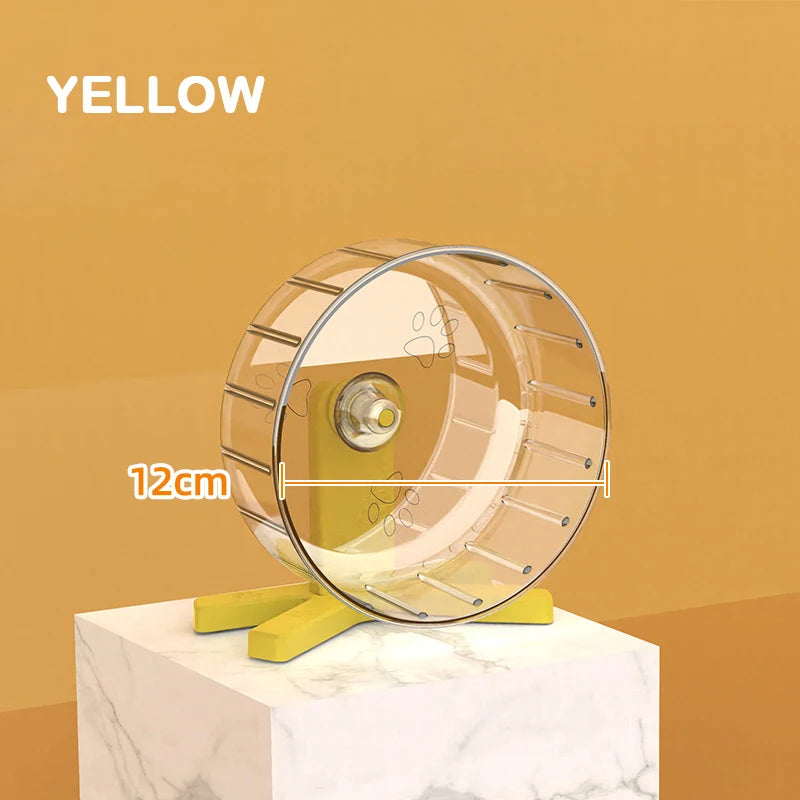 Hamster Wheel 12cm Super-Silent Exercise Wheels Dual-Bearings Quiet Spinner Running Wheels  Fits Any Hamster Cage Hamsters Toy