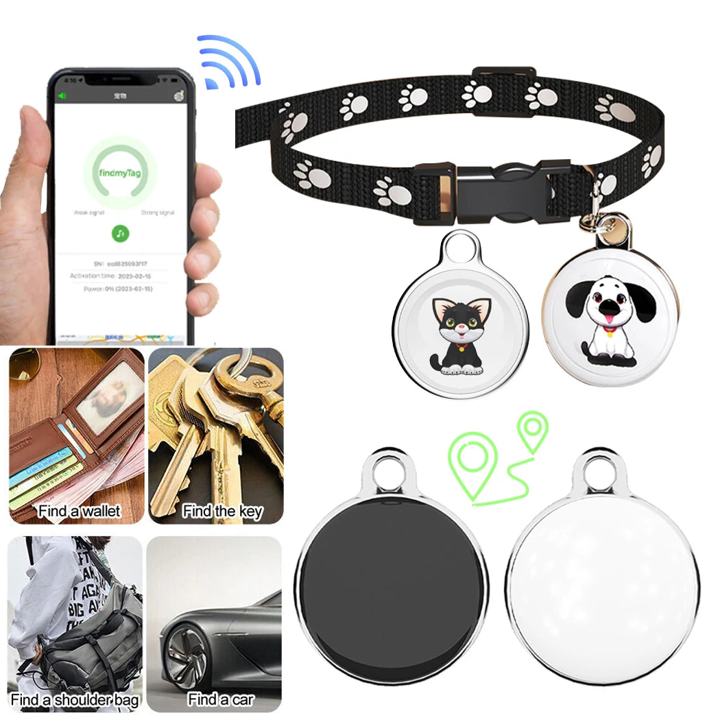 PORIYA Mini Dog GPS Tracker Pet Tag Smart Finder Locator Key Tracking Tracer Waterproof