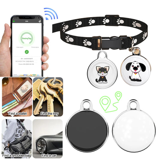 PORIYA Mini Dog GPS Tracker Pet Tag Smart Finder Locator Key Tracking Tracer Waterproof
