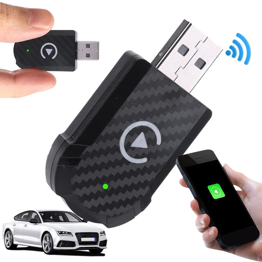 Wired To Wireless Carplay & Android Auto Mini Adapter USB Plug and Play Auto Connect for Factory Wired Carplay Android Auto Cars