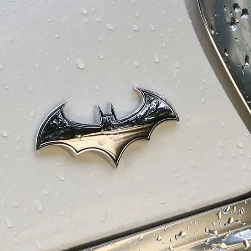 Motorcycle 3D Metal Bat Auto Halloween Decorations Sticker Metal Badge Emblem Tail Decal Motorcycle Car Accessories