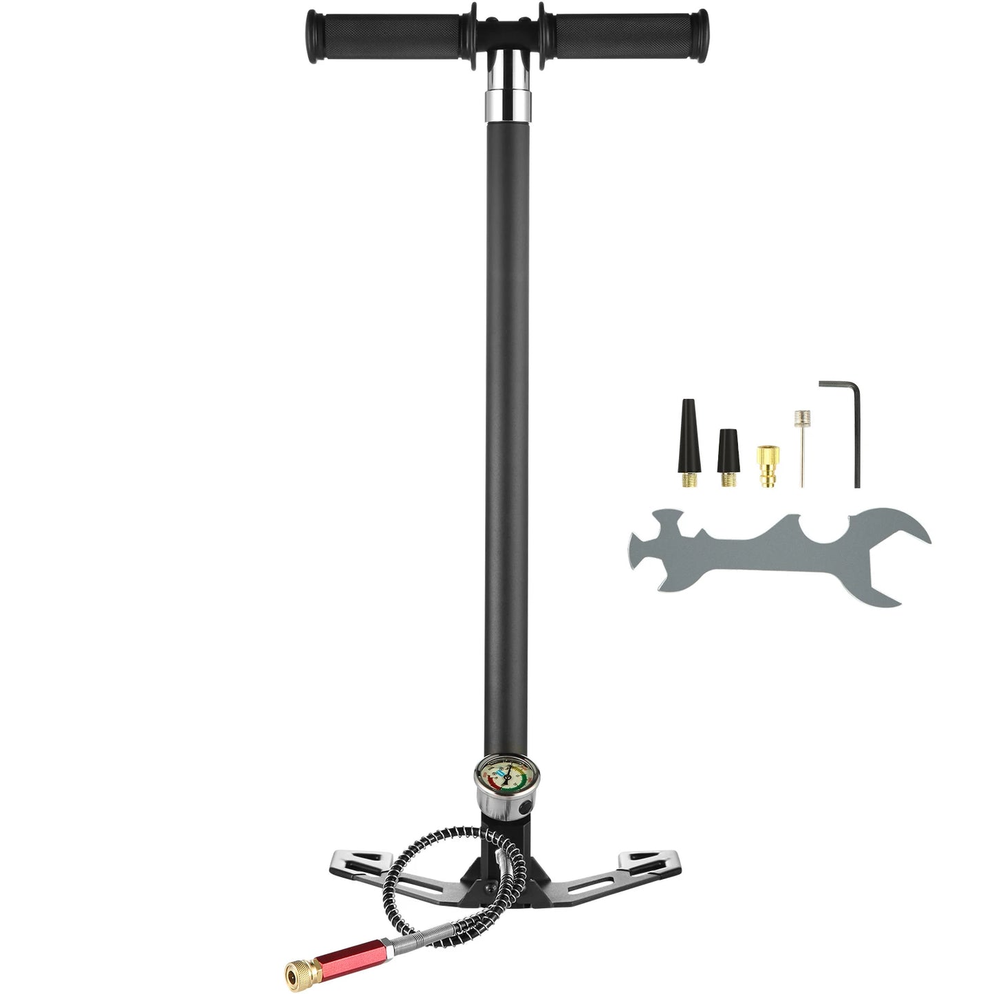 SucceBuy PCP Hand Pump 4 Stage 30Mpa 4500 PSI High Pressure Air Rifile Filling Stirrup Pump for Airguns, Paintball Filling, Tire