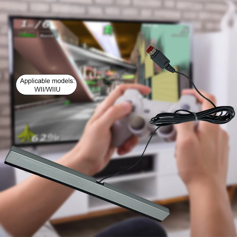 Wired Motion Sensor Receiver with Extension Cord Infrared IR Signal Ray Wired Remote Sensor Bar for  Wii Wii U Console