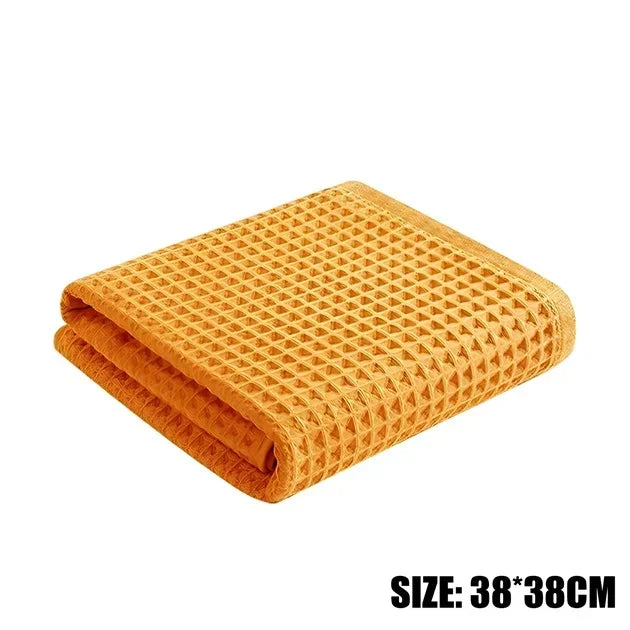 Car Wash Towel Glass Cleaning Water Drying Microfiber Window Clean Wipe Auto Detailing Waffle Weave for Kitchen Bath Home Office