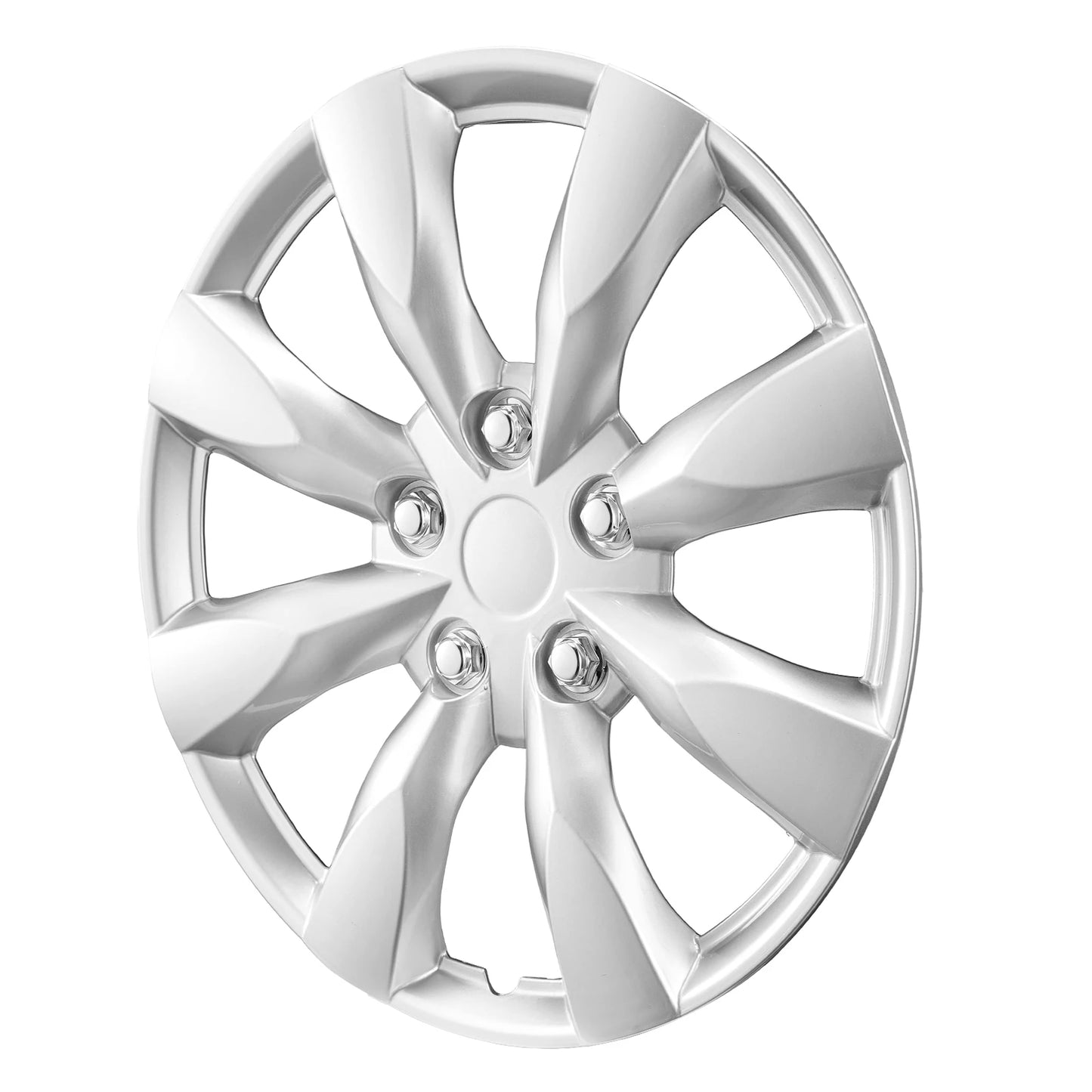 SucceBuy Wheel Rim Cover Hubcaps 16" Scratch-Resistant Hubcap with Snap & Valve Nozzle Hole ABS  PC Hubcap Fits for All Weather