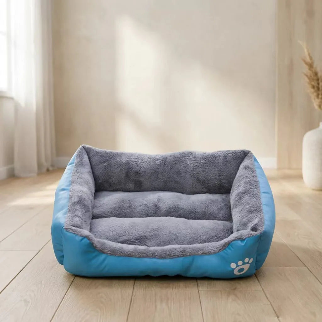 Soft Plush Rectangular Dog Bed, Anti-Slip Warm Pet Sofa for Cats & Small Dogs, Corduroy Nest Cushion
