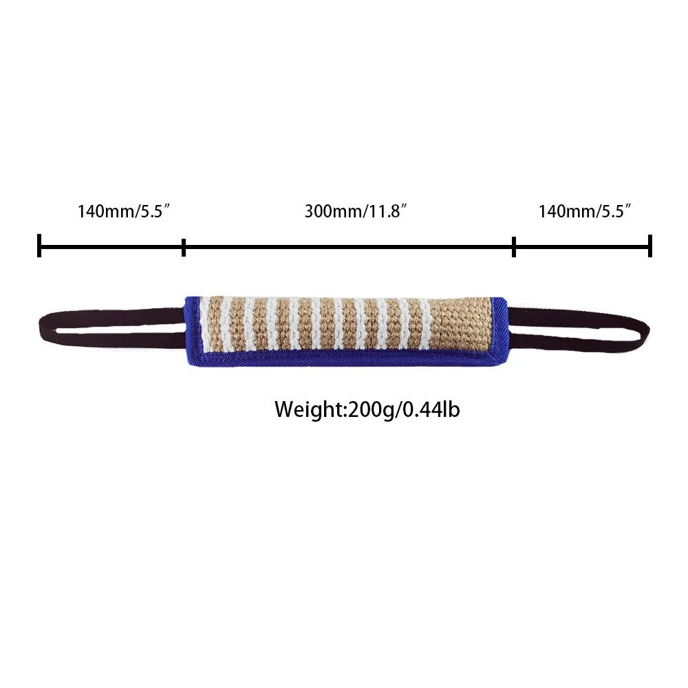 Tug Toy for Dogs Jute with 2 Strong Handles Lasting Training Equipment Puppy To Medium Dog Interactive Toys of War Pull Pet