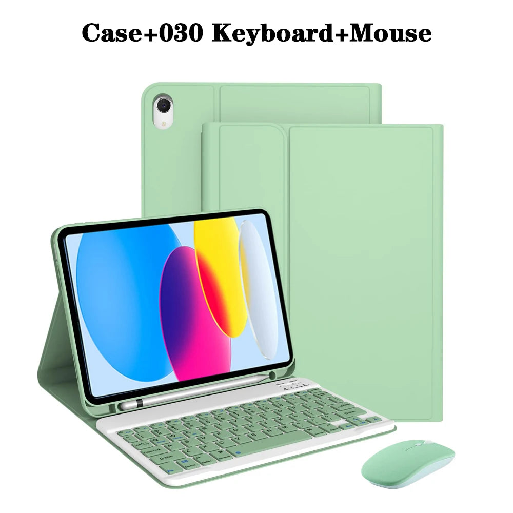 Keyboard Case for iPad (A16) 11th/10th Generation,Detachable Wireless Keyboard,Stand Folio Keyboard Cover with Pencil Holder