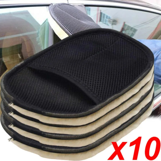 Super Soft Microfiber Wool Car Wash Gloves Mitts Scratch Free Cleaning Polishing Cloth for Auto Detailing Care Accessories