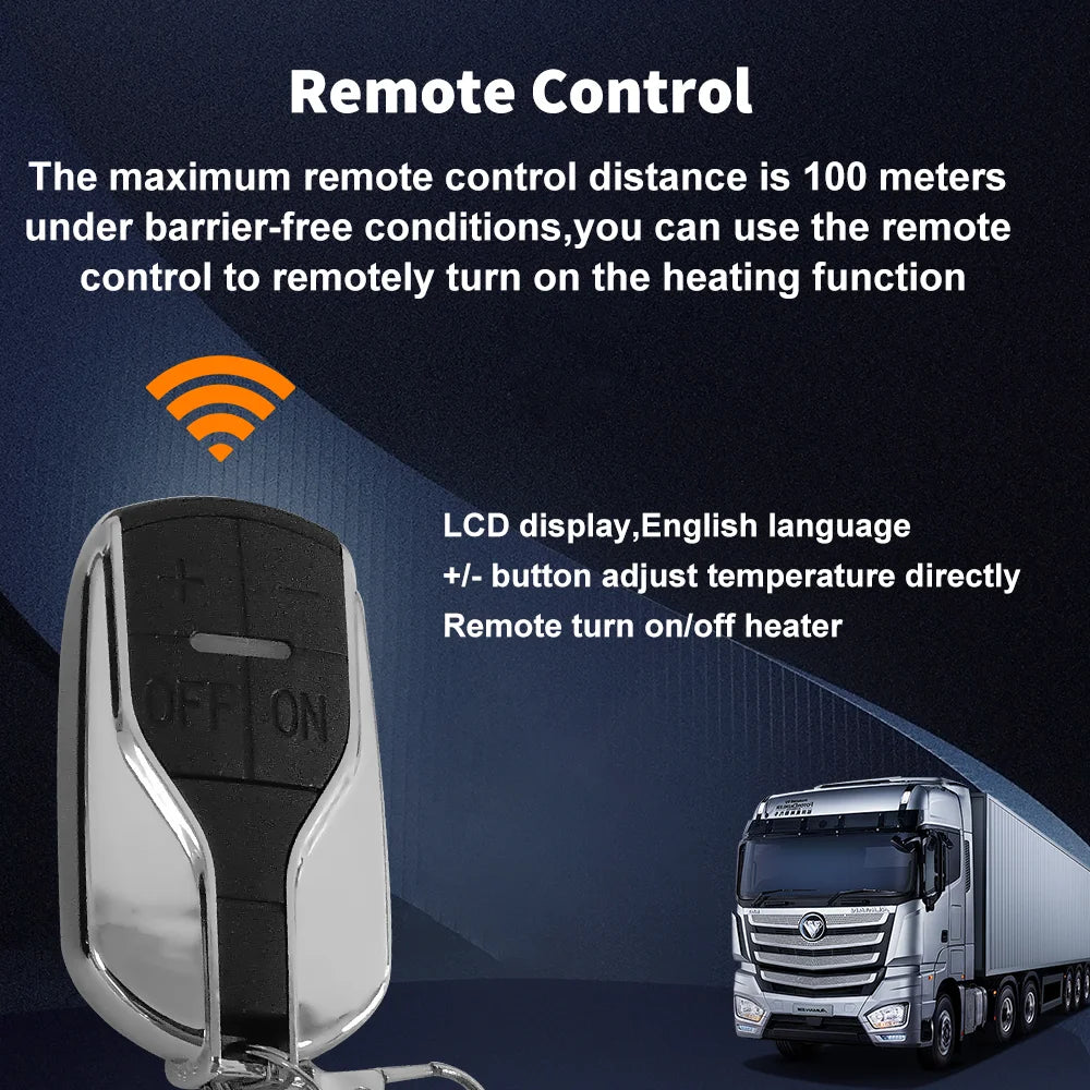 12V 2KW Diesel Air Heater Tank New Remote Control Thermostat Caravan Motorhome