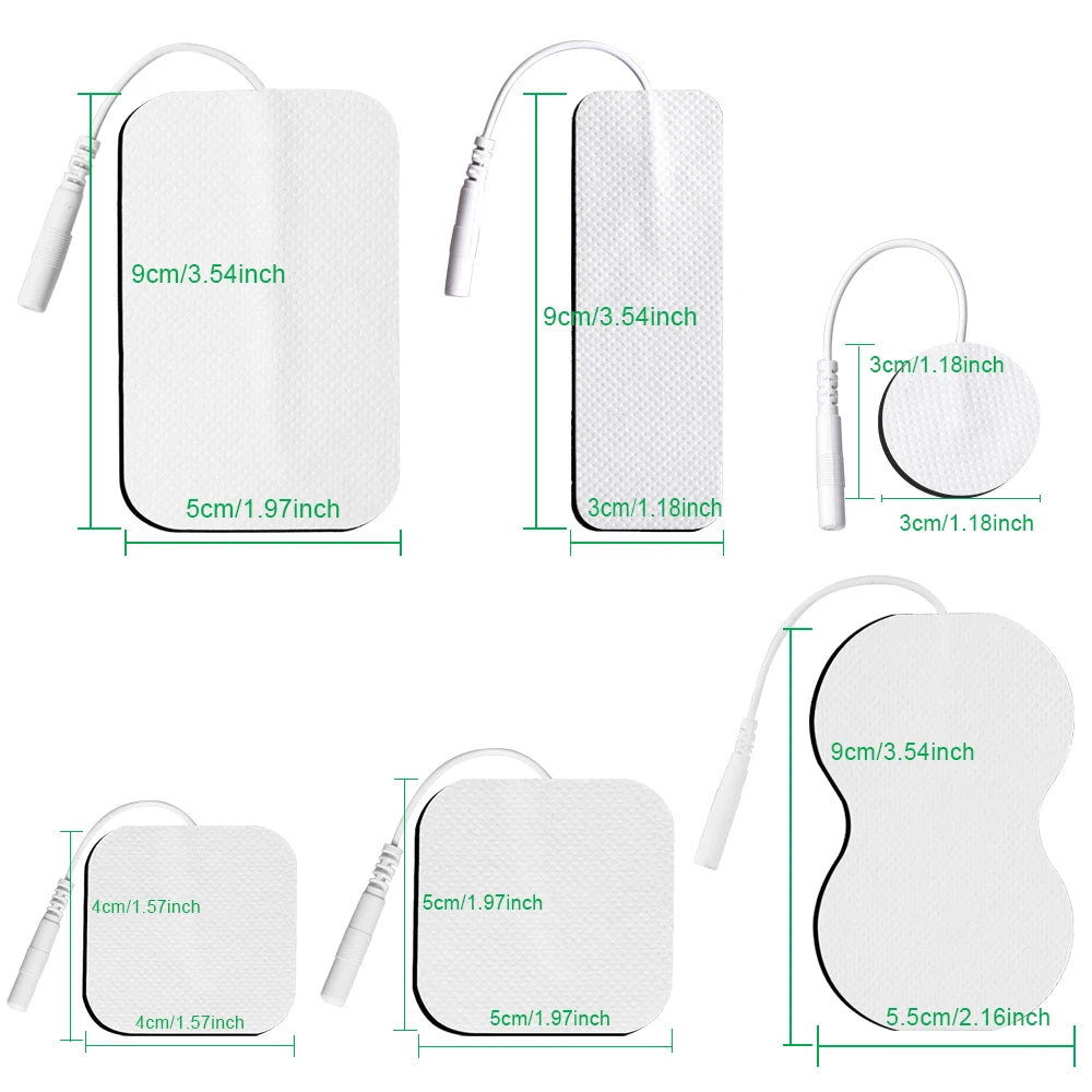 10/20pcs Tens Muscle Electrostimulator Patches EMS Body Massager Low  Frequency Therapy Pads Physiotherapy Electrodes