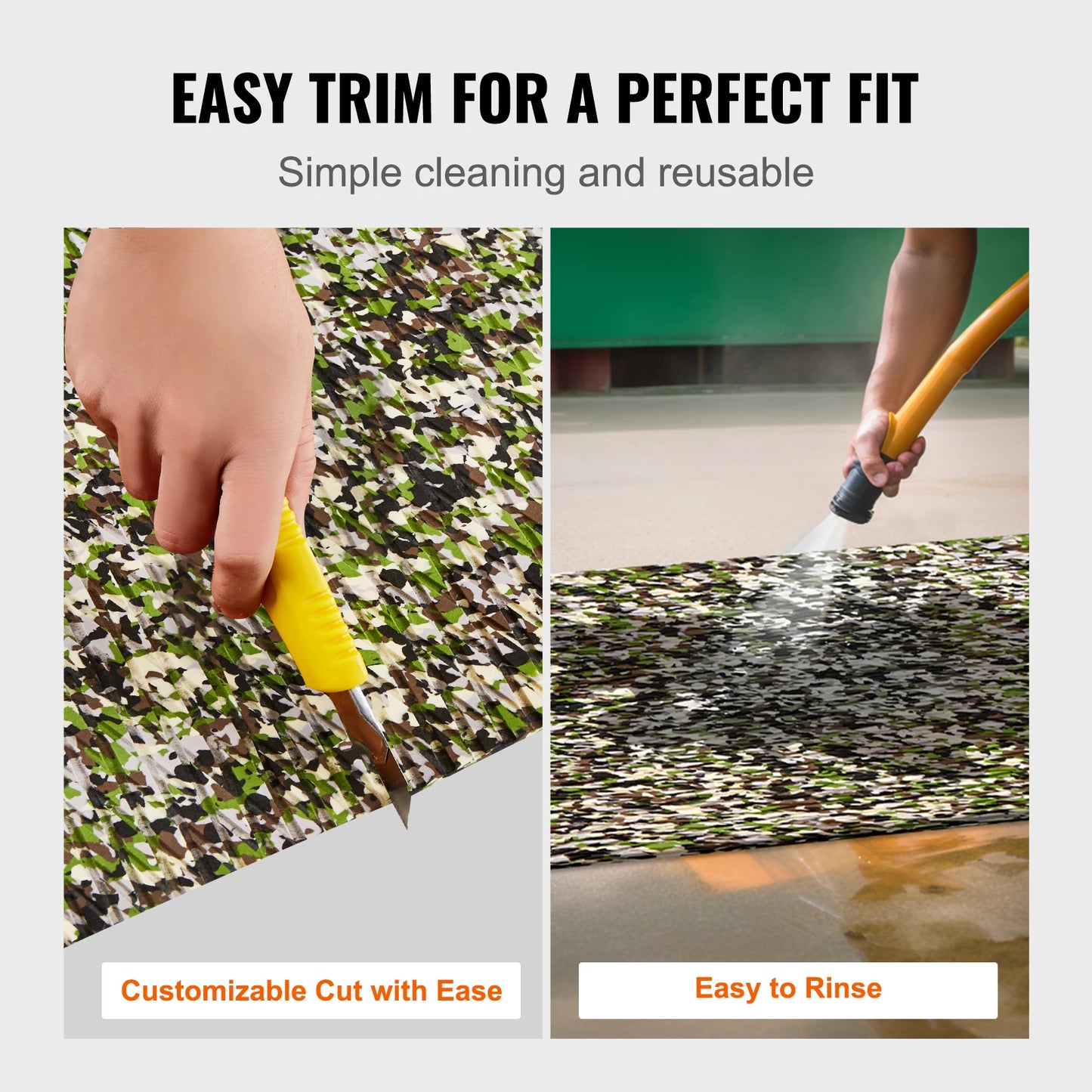 SucceBuy Boat Flooring EVA Foam Boat Decking Non-Slip Self-Adhesive Flooring Marine Carpet for Yacht Pontoon Boats Kayak Decking