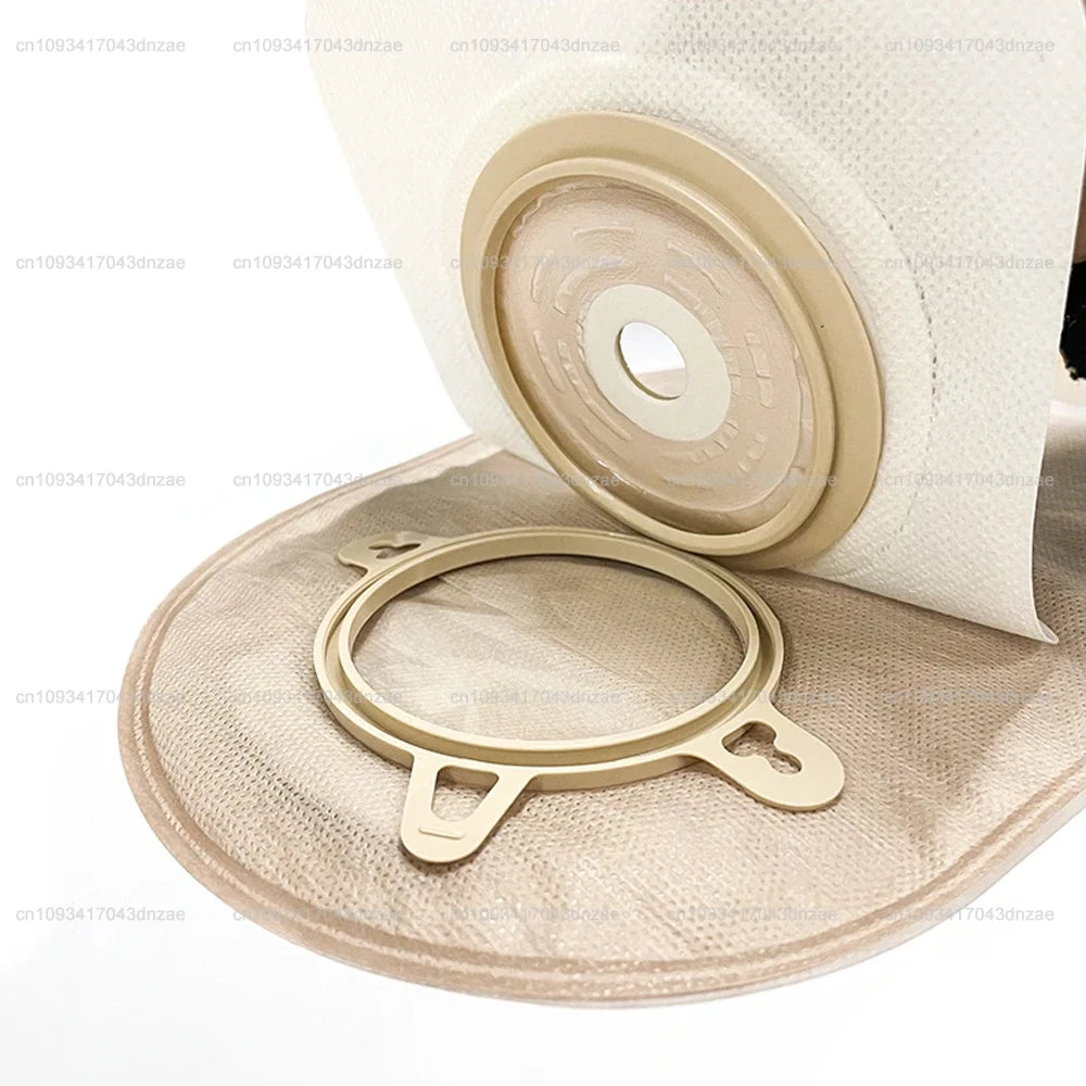 10barriers or 10bags Medical Ostomy Supplies Colostomy Bags Two Piece Drainable Pouches with hoop and look Ileostomy Stoma Care